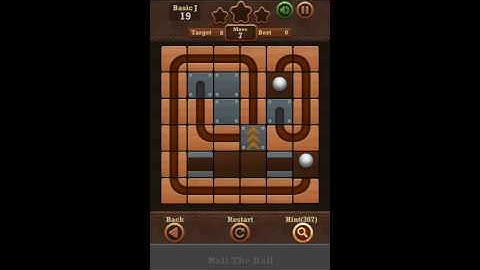 Roll The Ball Slide Puzzle 2 - Moves Basic J Level 19 Walkthrough