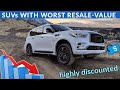 SUVs with the Highest Depreciation after 5 Years  (Worse Resale Values)