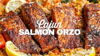 Creamy Cajun Salmon Orzo | Supergolden Bakes