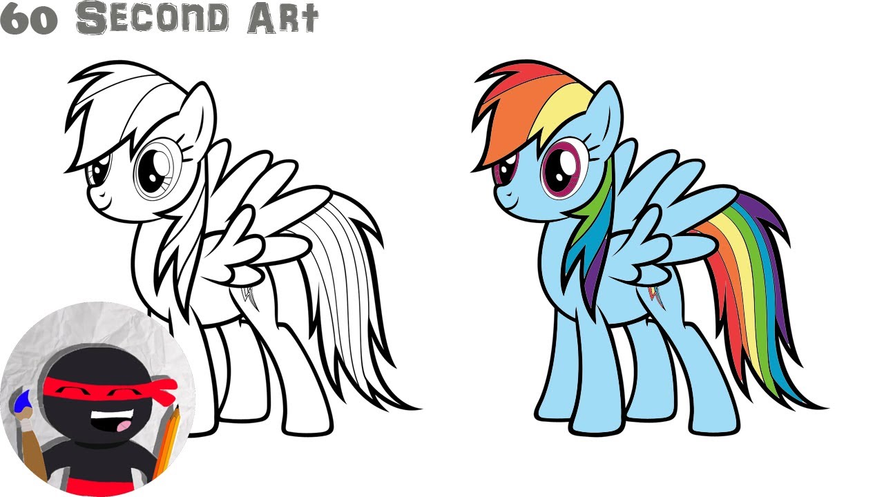 how to draw rainbow dash from my little pony