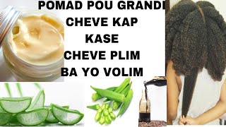 POMAD /KRÈM NATIRÈL POU GRANDI CHEVEW /RANN YO FASIL POU PENYEN