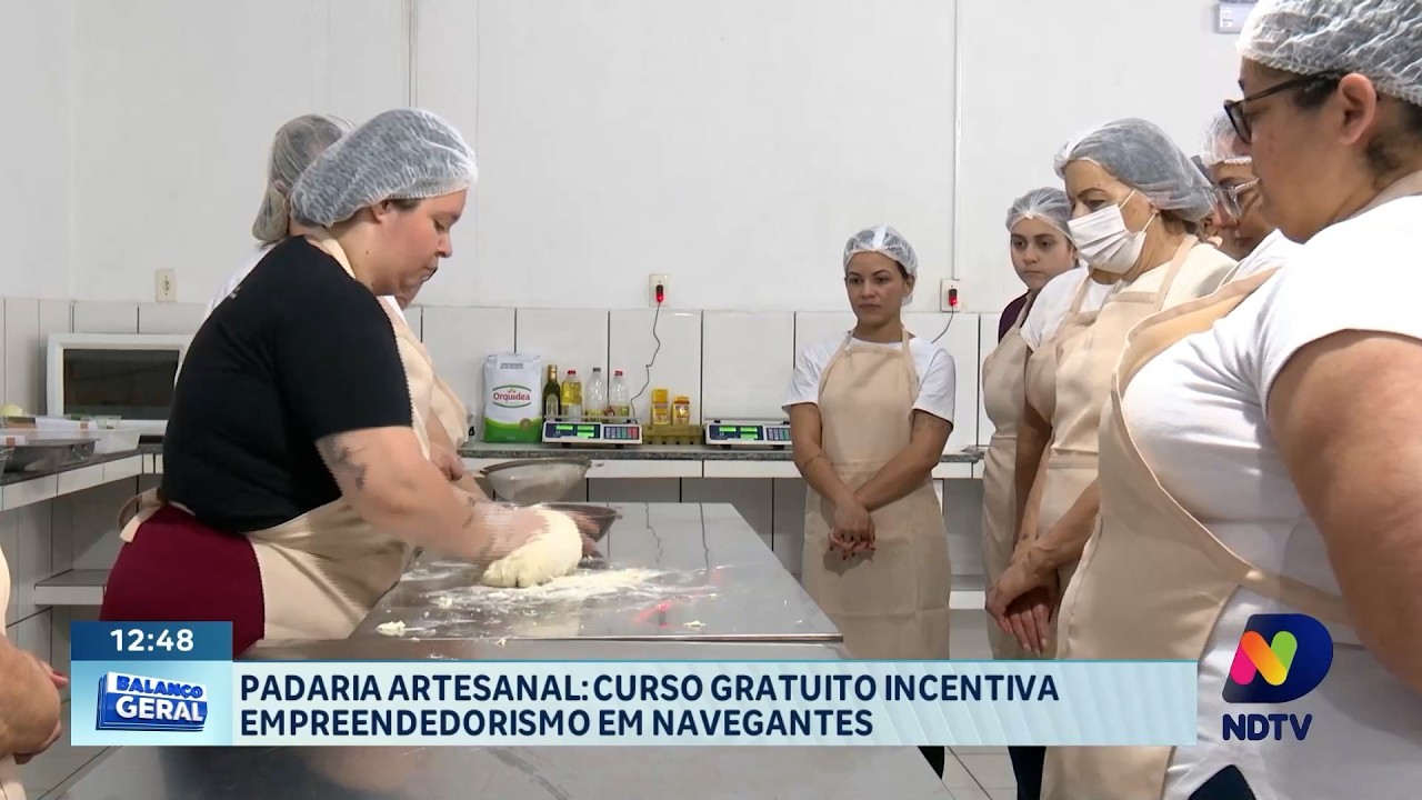 Curso gratuito de padaria artesanal incentiva empreendedorismo em Navegantes