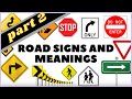 ROAD SIGNS AND MEANINGS CANADA Part 2 - Driving Demonstration Some Of The Most Common Road Signs