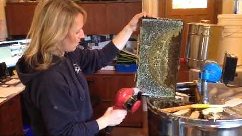 Extracting Honey with a Heat Gun by Urban Bee Supplies