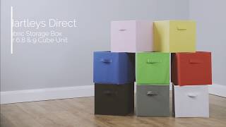 Celebrity Hartleys Direct Fabric Storage Boxes for 6,8 & 9 Cube Units Wealth