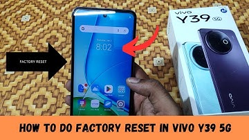 How to data factory reset in VIVO Y39 5g| How to Reset Vivo Y39 5g | Factory Reset Setting