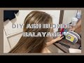 DIY LIGHT ASH BLONDE BALAYAGE - THIS IS SO CHEAP!!!