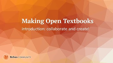 Making Open Textbooks - introduction