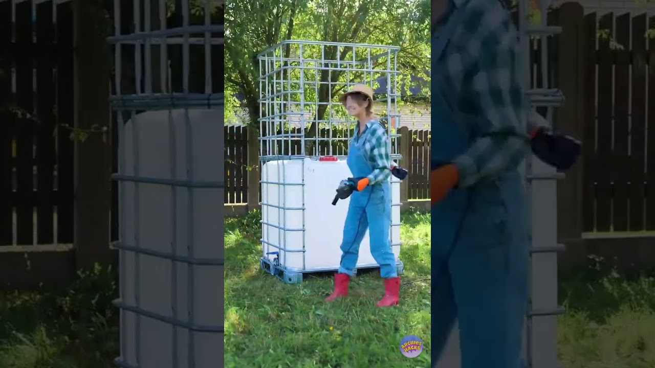 Transforming Everyday Containers into a Refreshing Backyard Shower Experience!