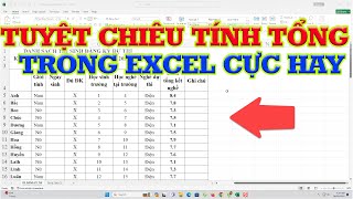 3 tuyệt chiêu tính tổng trong Excel thông minh