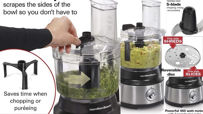  Hamilton Beach ChefPrep 10-Cup Food Processor & Vegetable  Chopper with 6 Functions to Chop, Puree, Shred, Slice and Crinkle Cut,  Black (70670): Home & Kitchen
