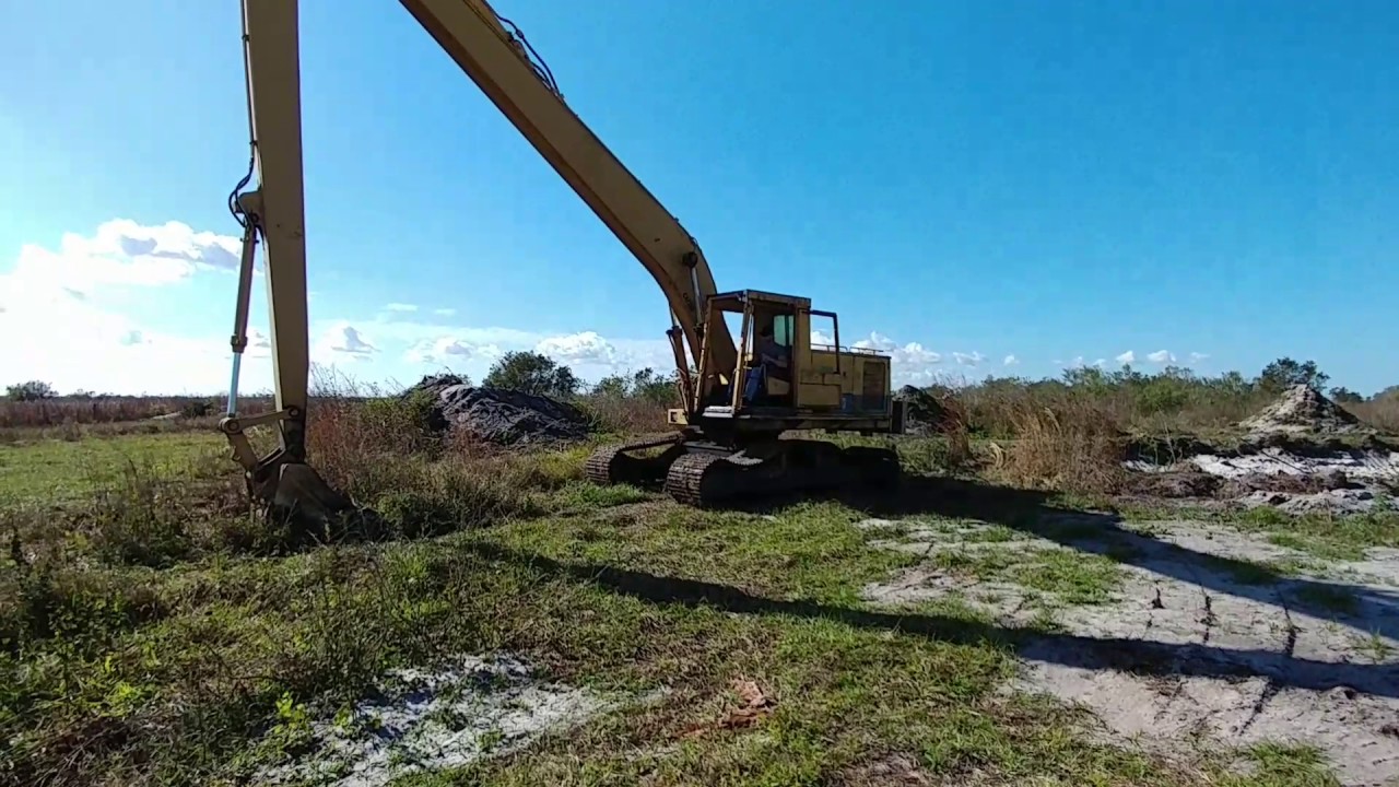 1987 Cat 225 Long reach for sale. YouTube