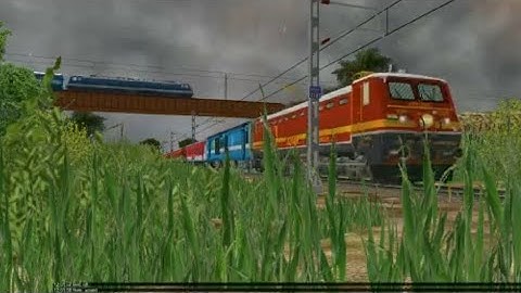 Msts Scissor crossing !!! | RAJDHANI EXPRESS | KHANDESH ROUTE | PUNJAB MAIL | MSTS OPEN RAILS|