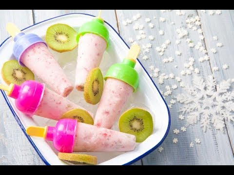 ايس كريم الفراولة والكيوي