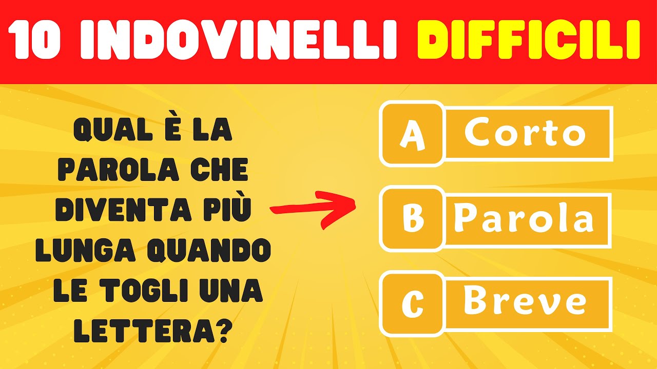 10 Indovinelli Difficili: Metti alla Prova la Tua Mente! Quiz 2024
