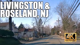 Driving around Livingston and Roseland, NJ (4K)