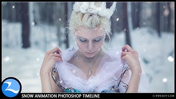 How to Add Snow Effect Animation to Picture In Photoshop CC