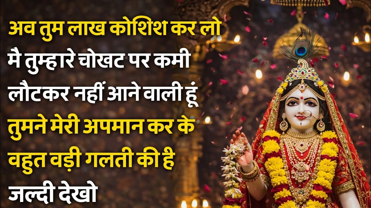 अब तुम लाख कोशिश कर लो मै तुम्हारे चौखट पर कभी लौटकर नहीं...🌺 radharani ka sandesh 🌺