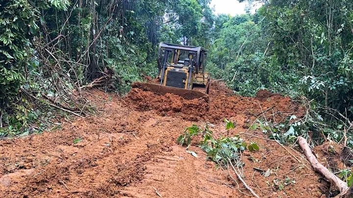 Cat D6R XL Bulldozer, Hero Behind Road Opening in Difficult Areas
