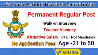 Air Force School Teacher Vacancy 2026 | Apply Now #airforceschoolvacancy #AirForceSchoolRecruitment 