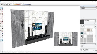 Sketchup Tutorial | Membuat TV Cabinet | Backdrop TV | Rak TV | Make TV Cabinet (Design Cabinet)