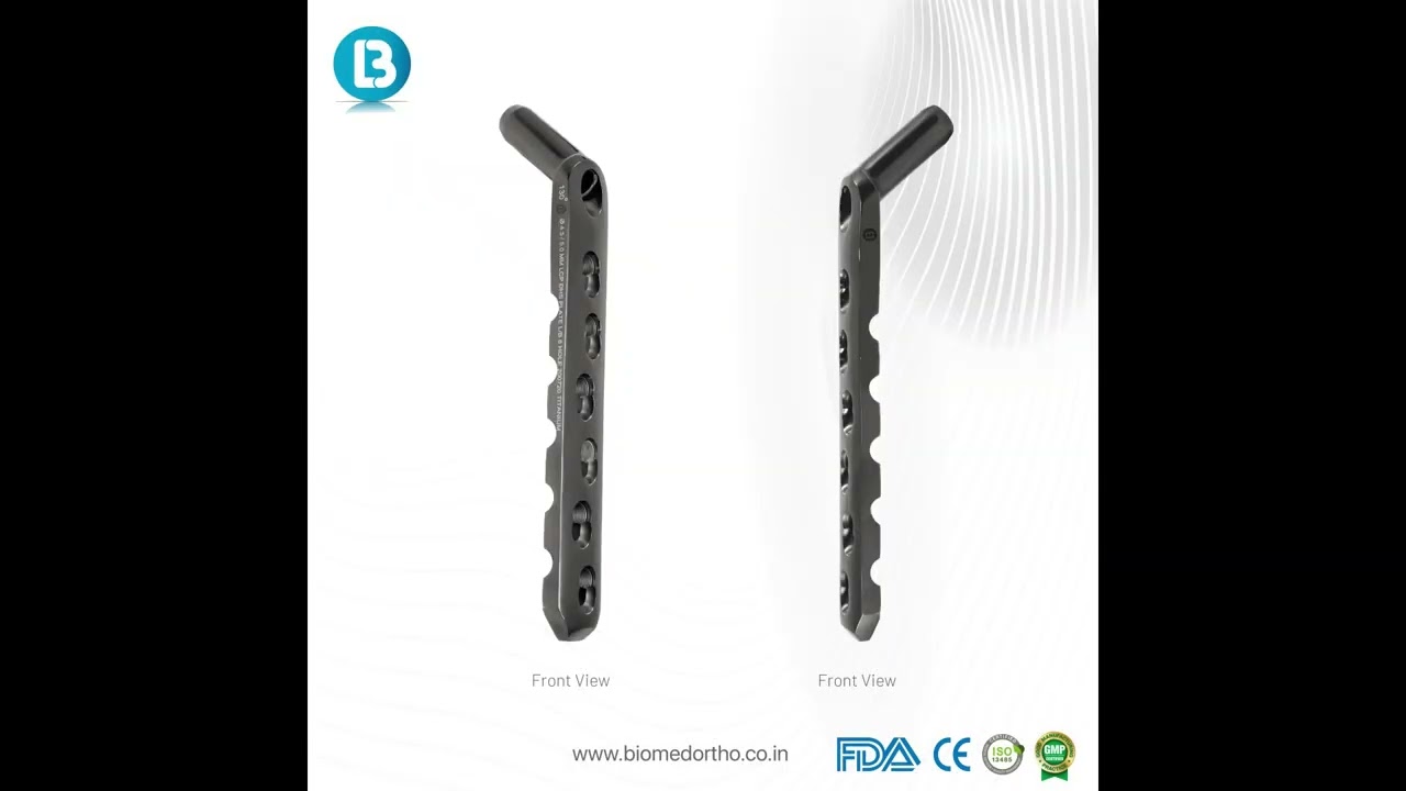 130° LCP DHS Plate Long Barrel | Dynamic Hip Screw Plate | Orthopedic Trauma Implant | Biomedortho