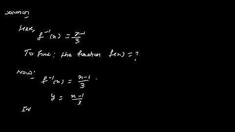 Grade 10, Optional Mathematics for Nepali Students - #17 Inverse Function Exercise