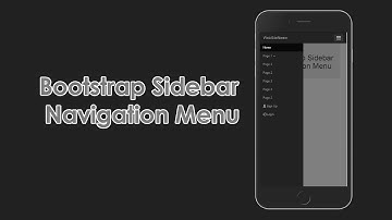 Bootstrap Sidebar Navigation Menu