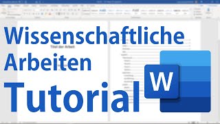 Word Wissenschaftliche Arbeiten schreiben - Tutorial (Inhaltsverzeichnis, Seitenzahlen etc.)