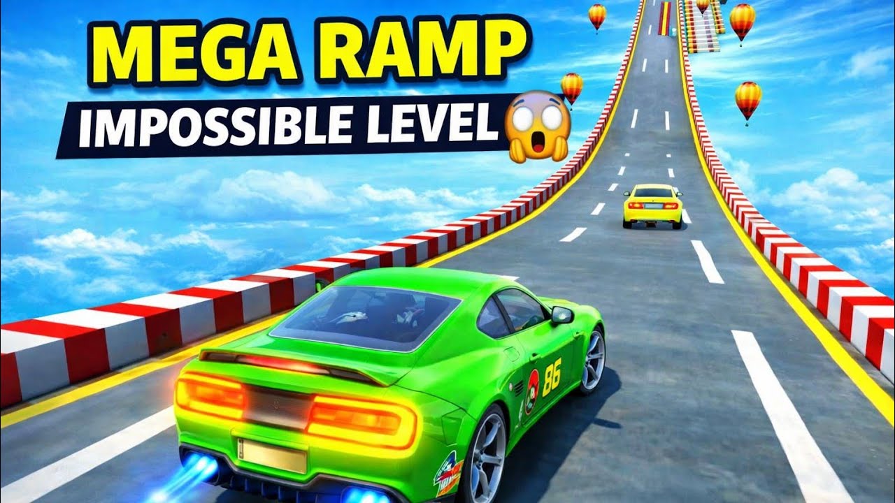 Mega Ramp Car Stunt Game 🚗🔥 | Impossible Levels Gameplay Hindi