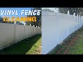 Fence Cleaning Job ( White Vinyl ) -$200 in 30 minutes pressure washing