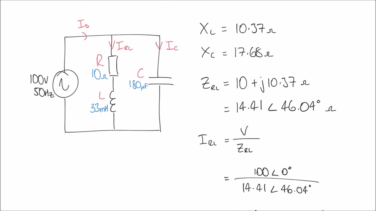 Using Phasor Diagrams to Evaluate Series and True Parallel RLC AC Circuits - YouTube