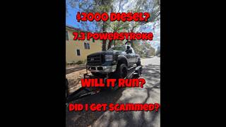 $2000 Facebook Market place 7.3 Diesel Power stroke! Can we make it run?