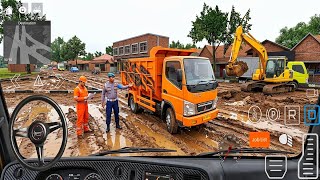 Dump Truck Canter Muatan Batu By IDBS Indonesia Truck Simulator Update V6.0 - Android Gameplay 3113 screenshot 4