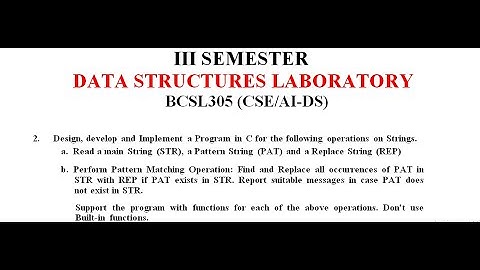 DATA STRUCTURES LABORATORY EXPERIMENT-2 | BCSL305 (CSE/AI-DS)