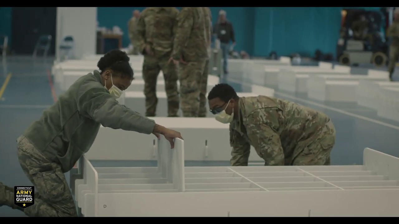Connecticut National Guard Sets up Temporary Hospital