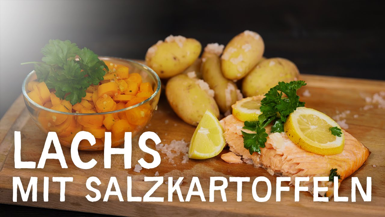 Lachs mit Karottengemüse &amp; Salzkartoffeln - YouTube
