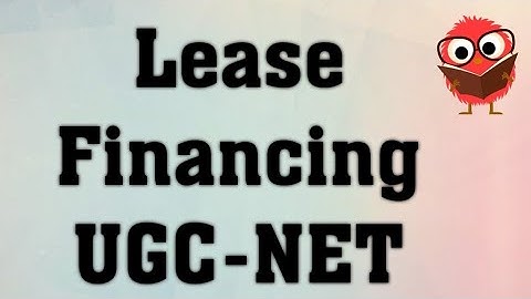 Lease Financing | Part-2 | Operating lease| UGC-NET