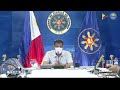 President Rodrigo Duterte talks to the nation on Monday night (Nov. 23, 2020).