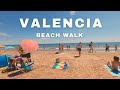 【4K】Valencia Beach Relaxing Walk - June 2021 - Summer Spain 🏖️😎  スペイン  Spanien - Spania - Espagne