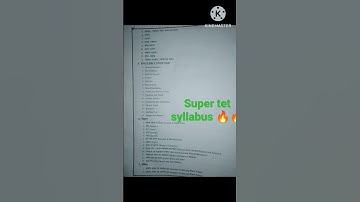 SUPER TET SYLLABUS 2023🔥🔥🧭#shortvideo #viral