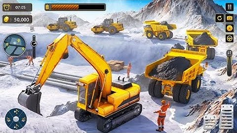 Snow Offroad Construction Game - Simulation Game - Android GamePlay | Walk through a Game