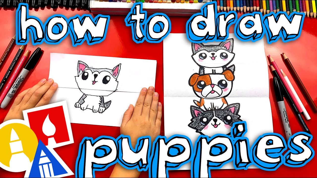 How To Draw A Puppy Stack Folding Surprise Youtube