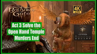 Baldur's Gate 3 Walkthrough Act 3 Solve the Open Hand Temple Murders End