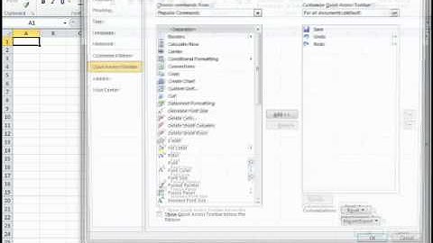 Adding a Command to the Quick Access Toolbar in Excel 2010