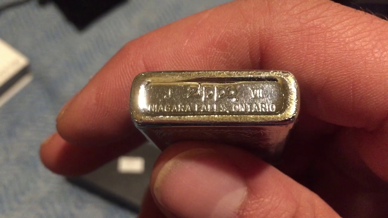 Zippo slim 1997 Niagara Falls Ontario Canada - YouTube