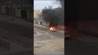 Взрыв машины в Актау