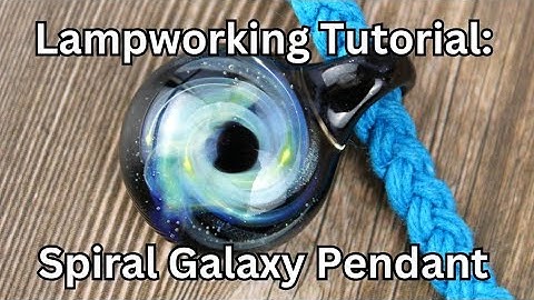 Lampworking Tutorial: Spiral Galaxy Pendant, Galaxy Glass Blowing Demonstration, How to Blow Glass