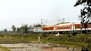 SGUJ's Original Cab EMD hauling 02503 NDLS bound Rajdhani Exp humming & accelerating towards NJP