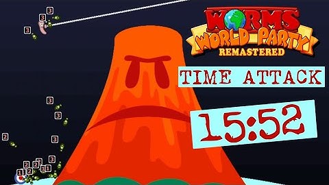 Worms World Party Remastered (PC) - Time Attack speedrun in 15:52 (former WR)